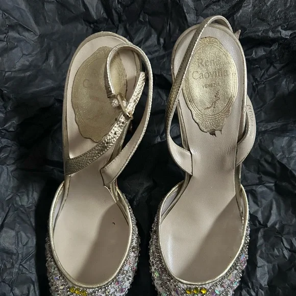 René Caovilla - Embellished Cinderella Slingback Shoes - Picture 4 of 5